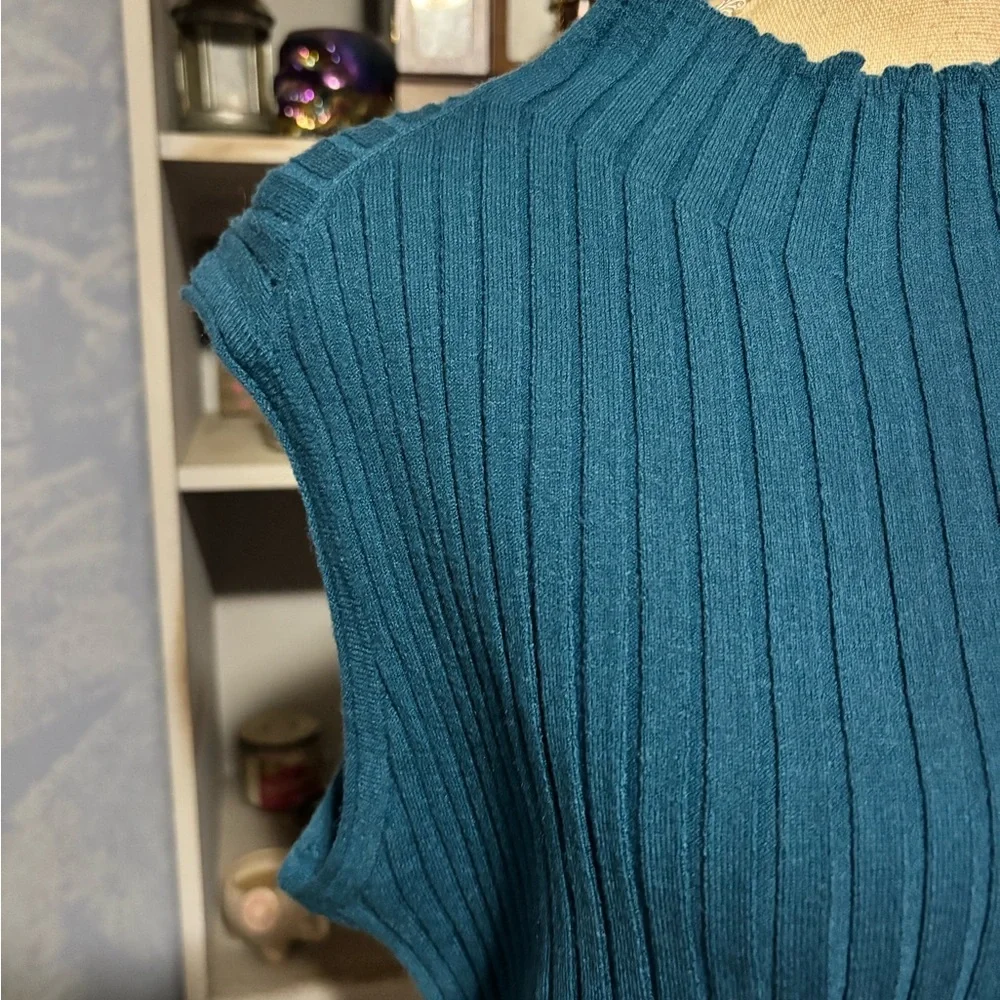 Joe Fresh Sleeveless Blue Maxi Dress turtleneck xl - Picture 4 of 12